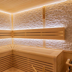 AWT Sauna E1816XL Pinienholz 240x240 ohne Ofen