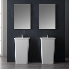 StoneArt Vrijstaand Wastafel LZ502 - mat wit - 52x42cm