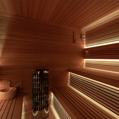 AWT Gartensauna Saunahaus THE CUBE X1 Hemlock 225x225 9kW EOS BiO-Cubo