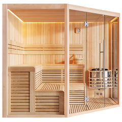 AWT Sauna B1806XL Pinienholz 240x240 9kW Viking Bi-O