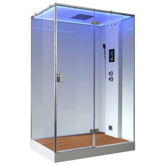 AWT Dampfdusche LD211F15 mit Duschtasse weiß 150x90 rechts