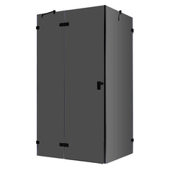 AWT Duschabtrennung LAS1200-B schwarz 120x90 links