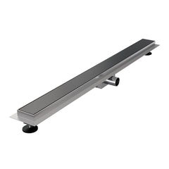 BRAUER Douchegoot met multifunctioneel rooster en flens voor wandmontage 7 x 90 mat zwart