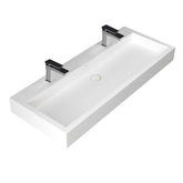 StoneArt vrijhangende wastafel LP4512-1 - mat wit - 120cm