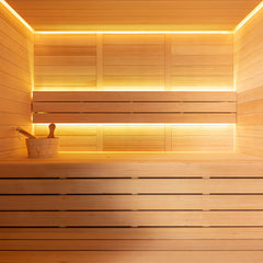 AWT Sauna E1614C Hemlock 160x150 6.8kW Cilindro