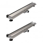 BRAUER Douchegoot met multifunctioneel rooster en flens 7 x 100 RVS geborsteld