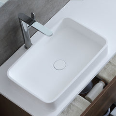 StoneArt Wastafel LC111 - wit glanzend - 55x35cm