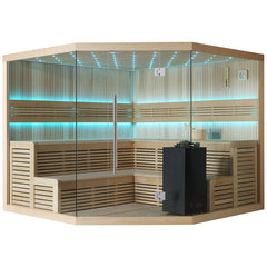 AWT Sauna B1111 XL Hemlock 250x250 9kW EOS BiO-Cubo