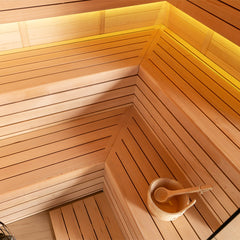 AWT Sauna B1613C Hemlock 180x180 9kW TheWall Bi-O