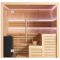 AWT Sauna B1613B Hemlock 200x180 9kW EOS Bi-O Cubo