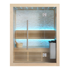 AWT Sauna E1103B Hemlock 150x105 4.5kW TheWall