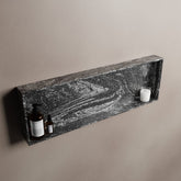 MONDIAZ EASY Niche 89.5x29.5cm in solid surface colour Lava. 1 compartment, suitable for recessed or surface mounting