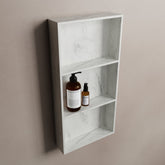 MONDIAZ EASY Nis 149,5x29,5cm in solid surface kleur Opalo. 2 vakken geschikt voor in- of opbouw