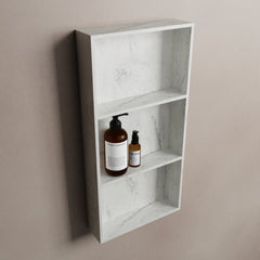 MONDIAZ EASY Nis 149,5x29,5cm in solid surface kleur Opalo. 2 vakken geschikt voor in- of opbouw