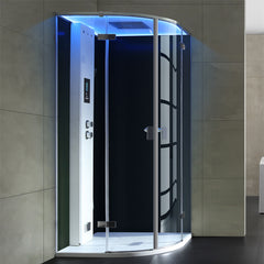 AWT Dampfdusche LD210F15 zwart 90x90