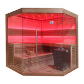 AWT Sauna B1242 XL rote Zeder 250x250 12kW EOS BiO-Max