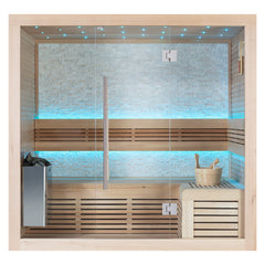 AWT Sauna E1106A Hemlock 200x120 6.0kW TheWall