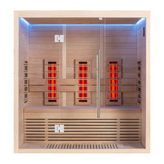 AWT Infrarotkabine E1250B-IR Hemlock 180x110 zonder oven