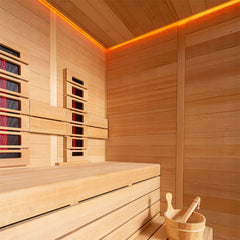 AWT Sauna E1614A-IR Hemlock 200x160 9kW TheWall
