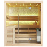 AWT Sauna E1102C Hemlock 180x150 9kW TheWall