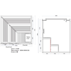 AWT B1243B red cedar/200x180/9kW EOS Bio-Thermat