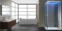 AWT Dampfdusche LD106F15 silber 100x100 links