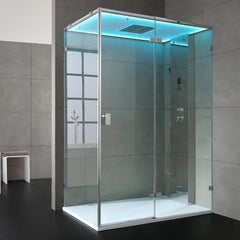 AWT Dampfdusche LD111F15 zilver 150x90 rechts