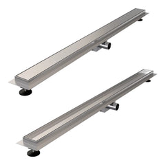 BRAUER Douchegoot met multifunctioneel rooster en flens 7 x 120 RVS geborsteld