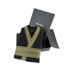 Aymando Dubai Badjas - Luxe kimono badjas - 100% katoen - gouden details