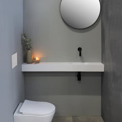 INK Nice Time Fonteinplateau - 120x20x10cm - rechthoekige kom - inkortbaar - Polystone