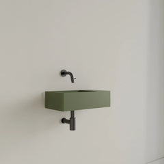 Fontein Gliss Design Freya - Solid Marble - Mat olijfgroen