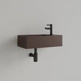 Gliss Design Freya Solid Marble Fountain Matte Choco Brown - 40x22x10 cm