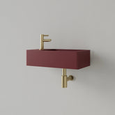 Fontein Gliss Design Freya Solid Marble Mat wijn rood - 40x22x10 cm