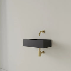 Fontein Gliss Design Freya Solid Marble Mat zwart - 40x22x10 cm