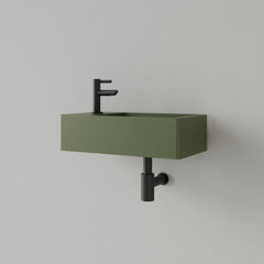 Fontein Gliss Design Freya - Solid Marble - Mat olijfgroen