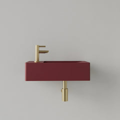 Fontein Gliss Design Freya Solid Marble Mat wijn rood - 40x22x10 cm