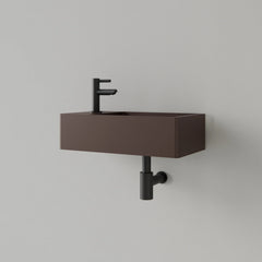 Gliss Design Freya Solid Marble Fountain Matte Choco Brown - 40x22x10 cm