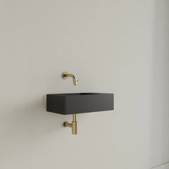 Fontein Gliss Design Freya Solid Marble Mat zwart - 40x22x10 cm