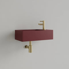 Fontein Gliss Design Freya Solid Marble Mat wijn rood - 40x22x10 cm