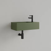 Fontein Gliss Design Freya - Solid Marble - Mat olijfgroen