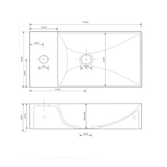 Fontein Gliss Design Freya Solid Marble mat wit - 40x22x10 cm