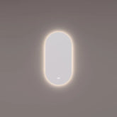Hipp Design 14900 ovaal rechte spiegel met indirecte LED en spiegelverwarming