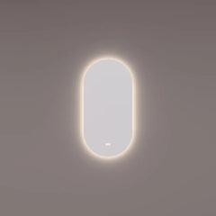 Hipp Design 14900 ovaal rechte spiegel met indirecte LED en spiegelverwarming