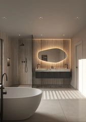 Hipp Design 21000 organische spiegel met LED verlichting en spiegelverwarming