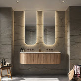 Hipp Design SLP2 boogspiegel met LED verlichting en spiegel verwarming