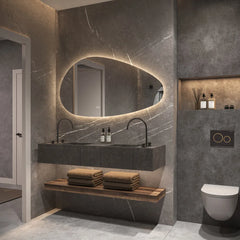 Hipp Design Phantom organische spiegel met verlichting en verwarming