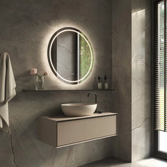 Hipp Design Phantom ronde spiegel met verlichting en verwarming