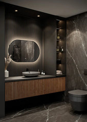 Hipp Design 13700 ovale spiegel met LED en spiegelverwarming