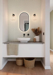 Hipp Design 13900 ovaal rechte spiegel met LED en spiegelverwarming