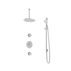 Hotbath IBS1 Buddy inbouw doucheset - ronde 3 standen handdouche - 30cm hoofddouche - plafondbuis 30cm - zonder glijstang - Chroom